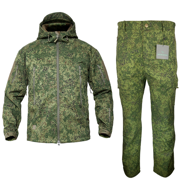 Mege 브랜드 Russion 위장 전술 군사 유니폼 야외 겨울 작업 의류 양털 따뜻한 자켓과 바지 Windproof